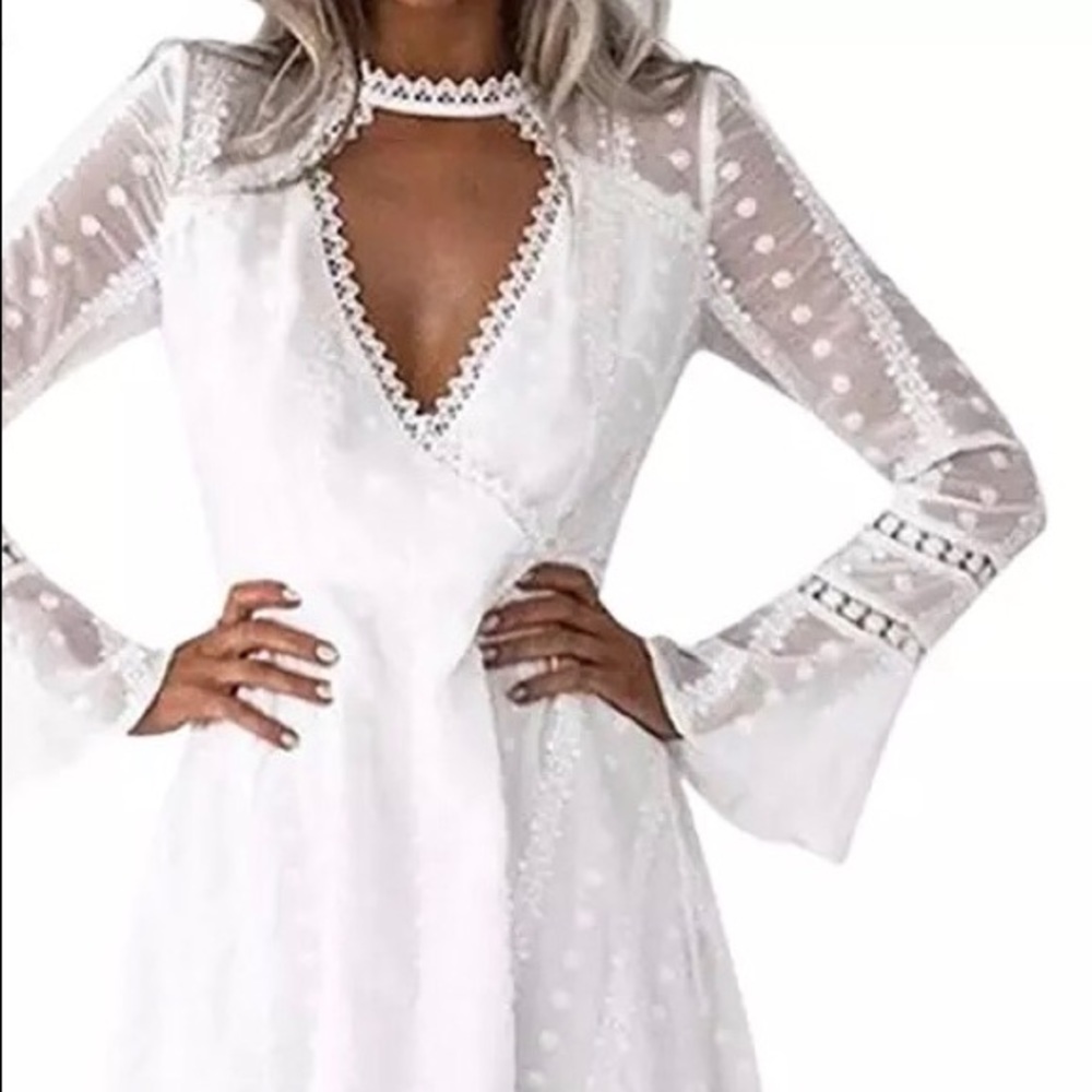 white lace dress